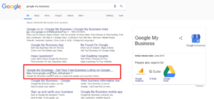 create google my business account: select Google my business account