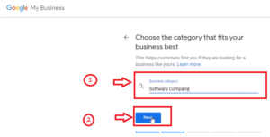 create google my business account: enter business detail