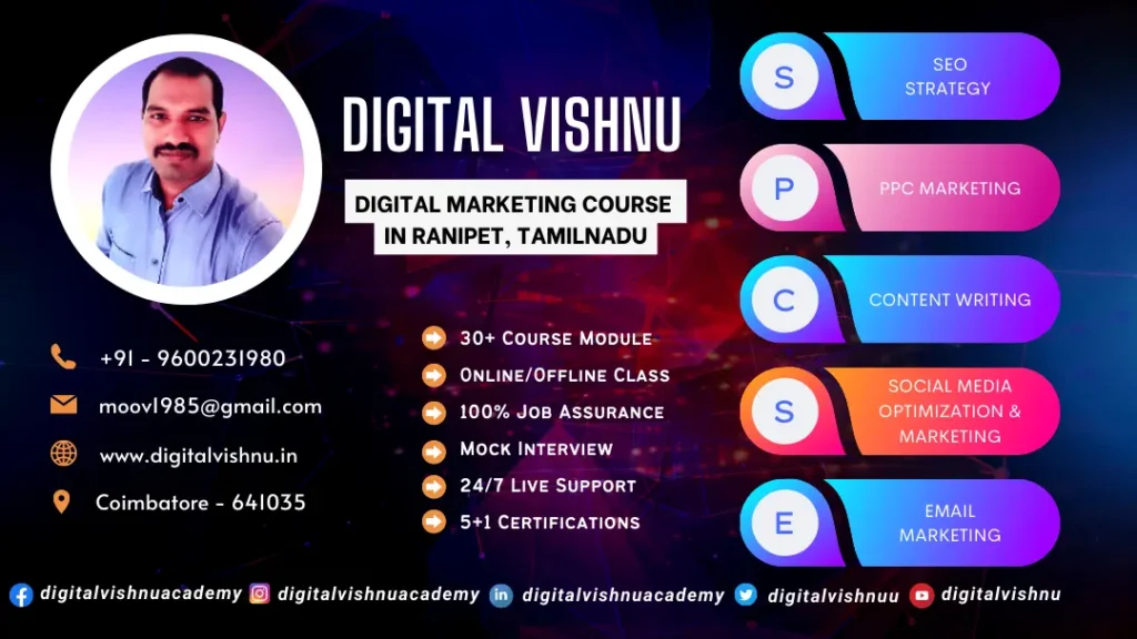 Digital Marketing Course in Ranipet